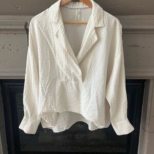 Anthropologie The Dylon Wide Placket Long Sleeve Top
